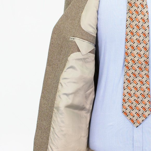 Mark & Spencer 44R Brown Solid 3-Button Sport Coat Blazer Jacket V337 - Picture 9 of 11